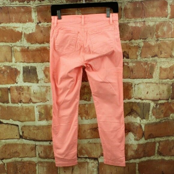 J BRAND Harper Skinny Jeans Womens 26 Orange Neon Coral $187 Designer Cropped - Picture 7 of 9